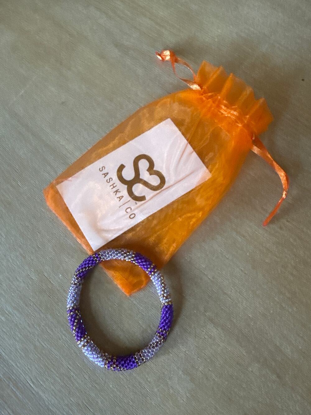 Sashka Co Glass Beaded Roll-On Bracelet Fair Trade Fairtrade Set of 3